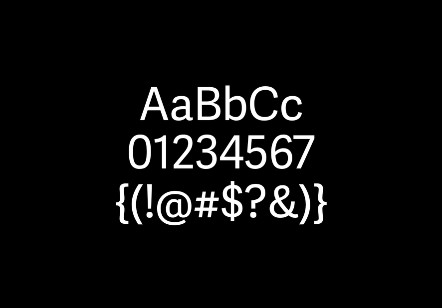 Adelle Sans specimen showing letters, numerals, and symbols